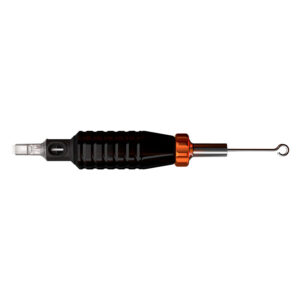 Poignée noire HAWK Flex 22mm avec design ergonomique sur fond blanc