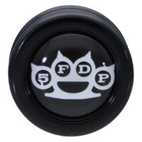 5FDP Knuckle Plug en Noir et Blanc Plug rond noir avec design de poing américain blanc 5FDP
