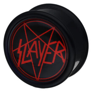 Plug noir avec logo Penta Slayer rouge sur fond blanc