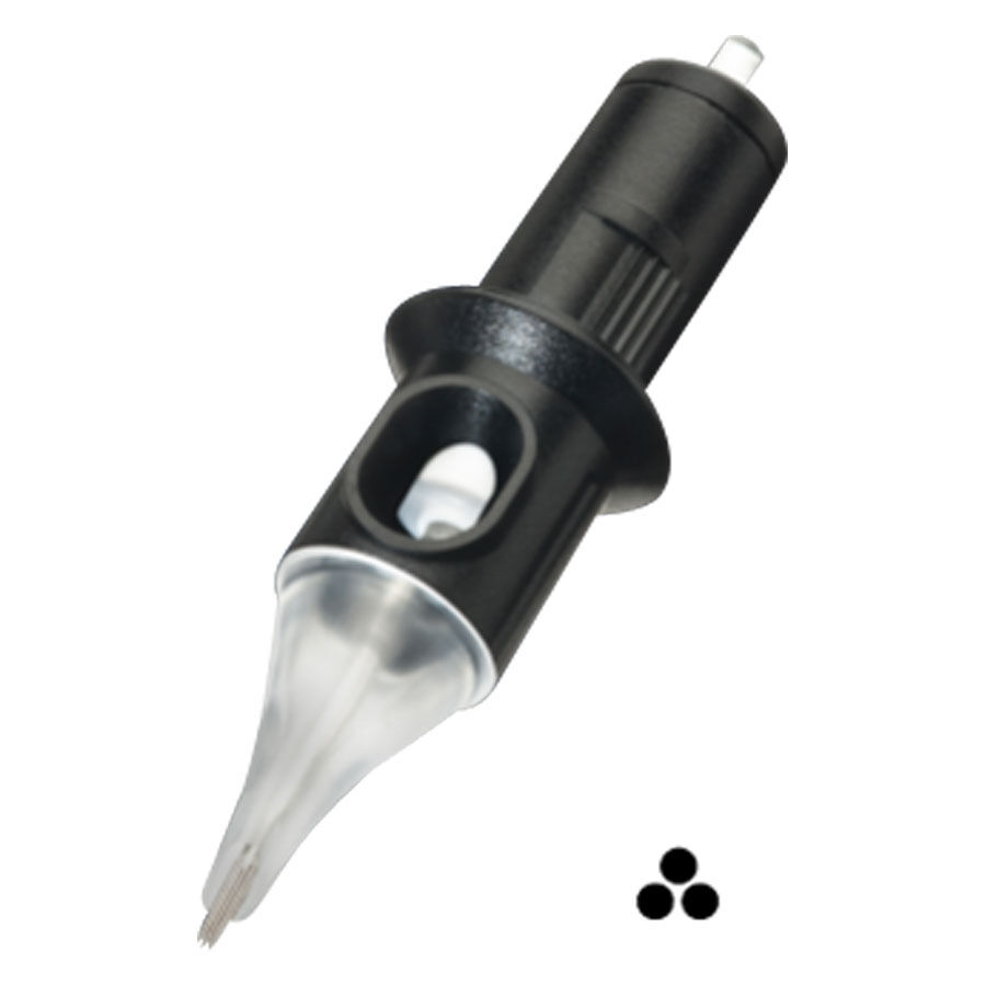 Cheyenne Liner têtes d'aiguille noires Tête d'aiguille Cheyenne Liner noire avec boîtier transparent sur fond blanc