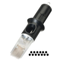Cheyenne Magnum Têtes d'Aiguilles 10 pcs Tête d'aiguille Cheyenne noire avec boîtier transparent, 10 pcs