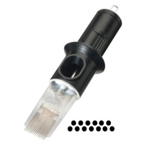 Tête d'aiguille Cheyenne noire avec boîtier transparent, 10 pcs