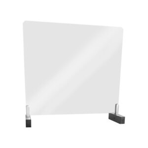 Paroi claire avec supports noirs stables sur fond blanc