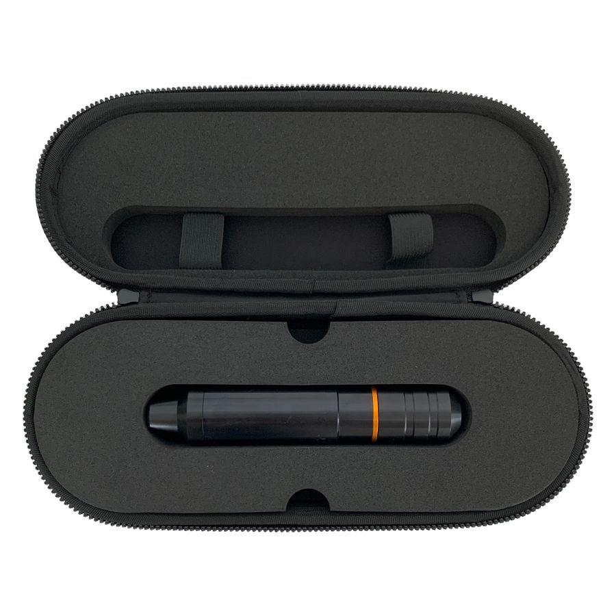 Stylo HAWK PEN Unio noir avec accent orange dans un étui de transport noir