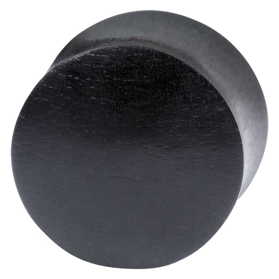 Plug Ironwood exotique Wildcat Plug rond en bois de fer noir avec surface lisse sur fond blanc