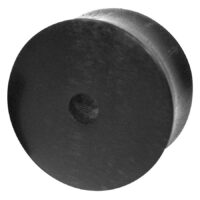 Plug plat en ébène pour boucles d'oreilles Plug plat et rond en ébène sur fond blanc