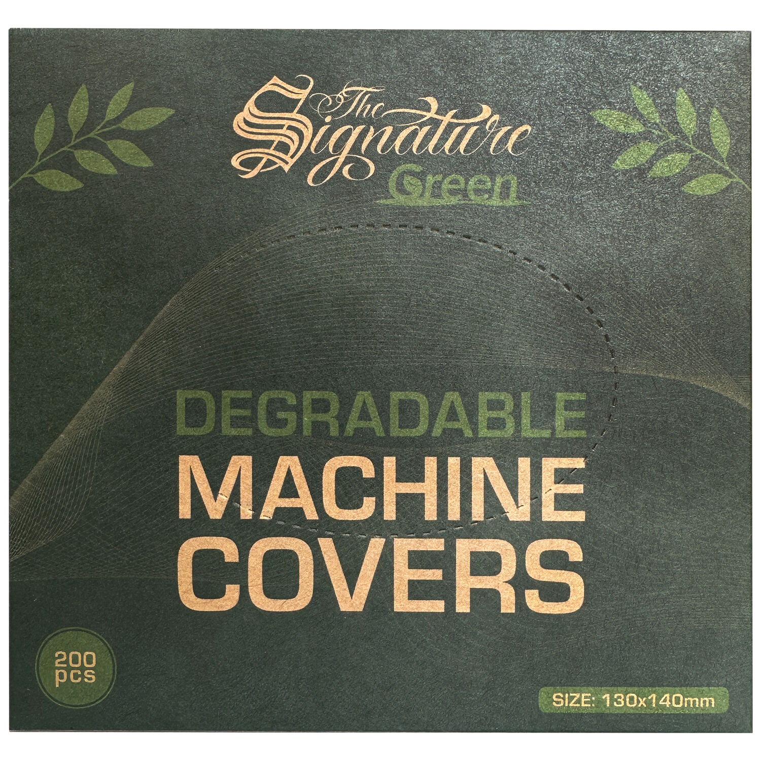 Housse de machine biodégradable, verte, 200 pièces Emballage vert de housses de machine biodégradables, 200 pièces