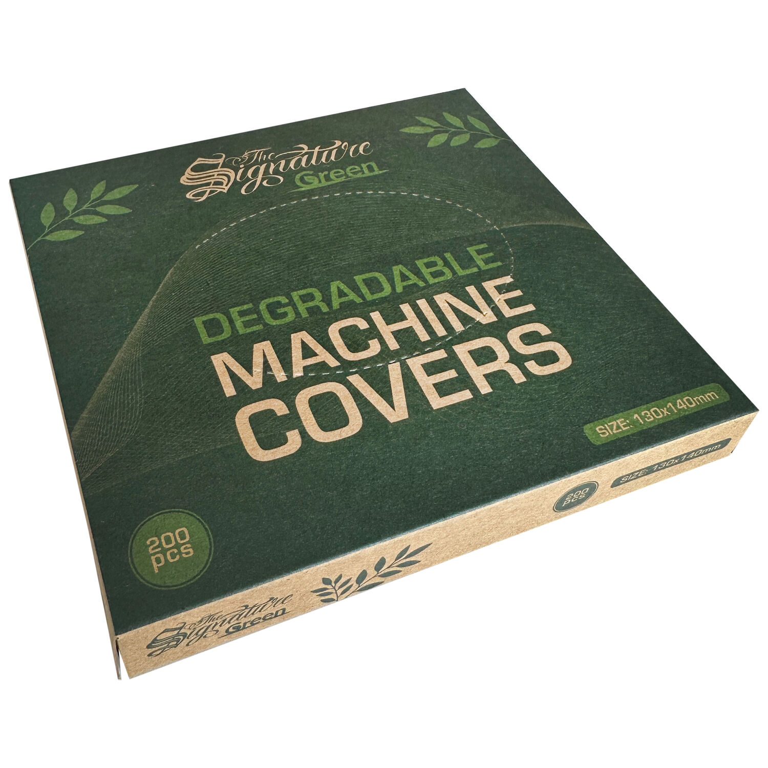Housses de machines biodégradables - 200 pièces Emballage vert avec housses de machines biodégradables, 130x140mm