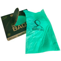 Sacs de lavage biodégradables verts Sac de lavage vert biodégradable avec emballage