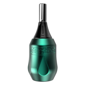 Poignée verte Darklab Click Ergo de FK Irons sur fond blanc
