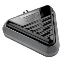 Delta pédale en noir et gris Pédale triangulaire Delta en aluminium noir et gris sur fond blanc