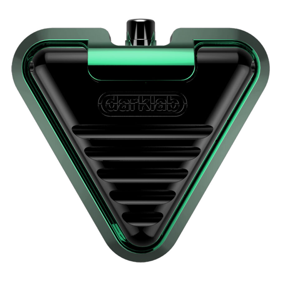 Delta pédale Seafoam en noir-vert Pédale Delta noire et verte en aluminium sur fond blanc