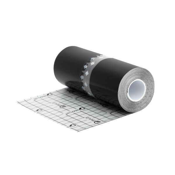Dermalize® Pro Roll noir 15 cm x 10 m Film protecteur noir Dermalize® Pro Roll, partiellement déroulé sur fond blanc