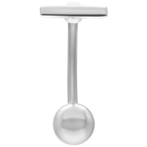 Micro Bananabell Piercing argenté sur fond blanc