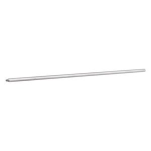 Longue tige de fixation microdermique argentée sur fond blanc
