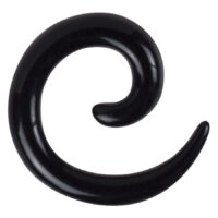 Spirale d'expansion en acrylique noir de Wildcat Spirale d'expansion noire et brillante en PMMA sur fond blanc