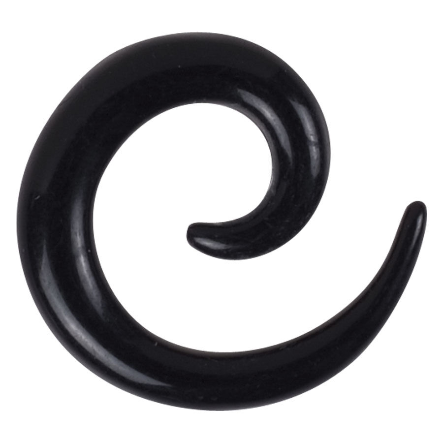 Spirale d'expansion noire en acrylique de Wildcat Spirale d'expansion noire en acrylique sur fond blanc