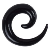 Spirale d'expansion en acrylique noir de Wildcat Spirale d'expansion noire en acrylique avec surface brillante sur fond blanc