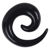 Spirale d'expansion en acrylique noire de Wildcat Spirale d'expansion noire en acrylique sur fond blanc