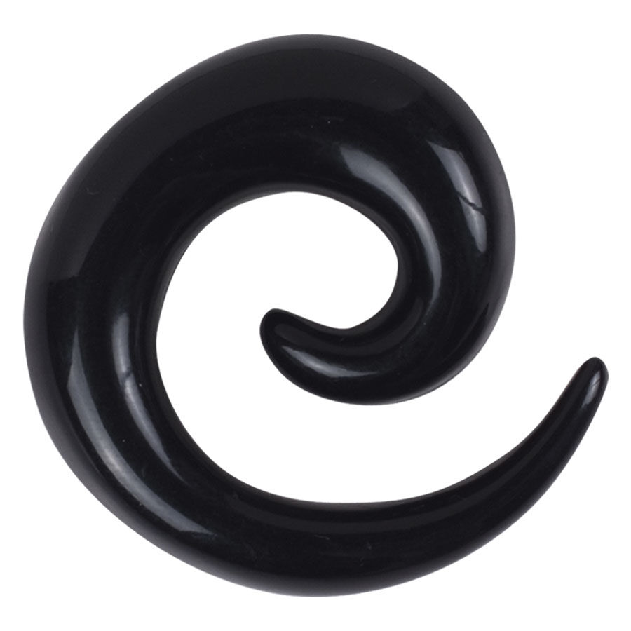 Spirale d'expansion en acrylique noire de Wildcat Spirale d'expansion noire en acrylique sur fond blanc