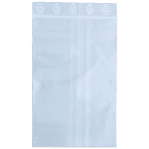 Sac à fermeture transparente en LDPE, 80x120 mm, sur fond blanc