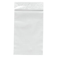 Sachet transparent à fermeture à pression 100x150mm sur fond blanc