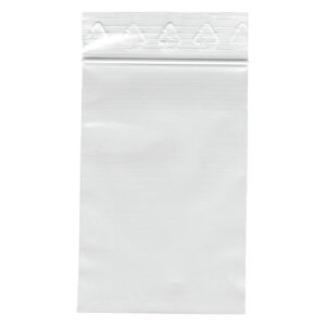 Sachet transparent à fermeture à pression 100x150mm sur fond blanc
