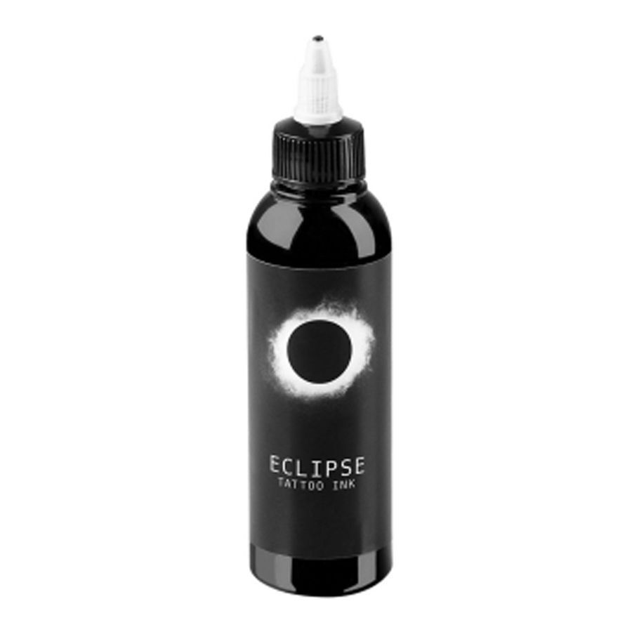 Eclipse encre de tatouage noire 260 ml bouteille Encre de tatouage noire Eclipse de 260 ml en bouteille sur fond blanc