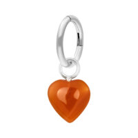 Anneau de nombril Stone Heart marron 7,0 mm Anneau de nombril marron avec pendentif cœur en acier chirurgical