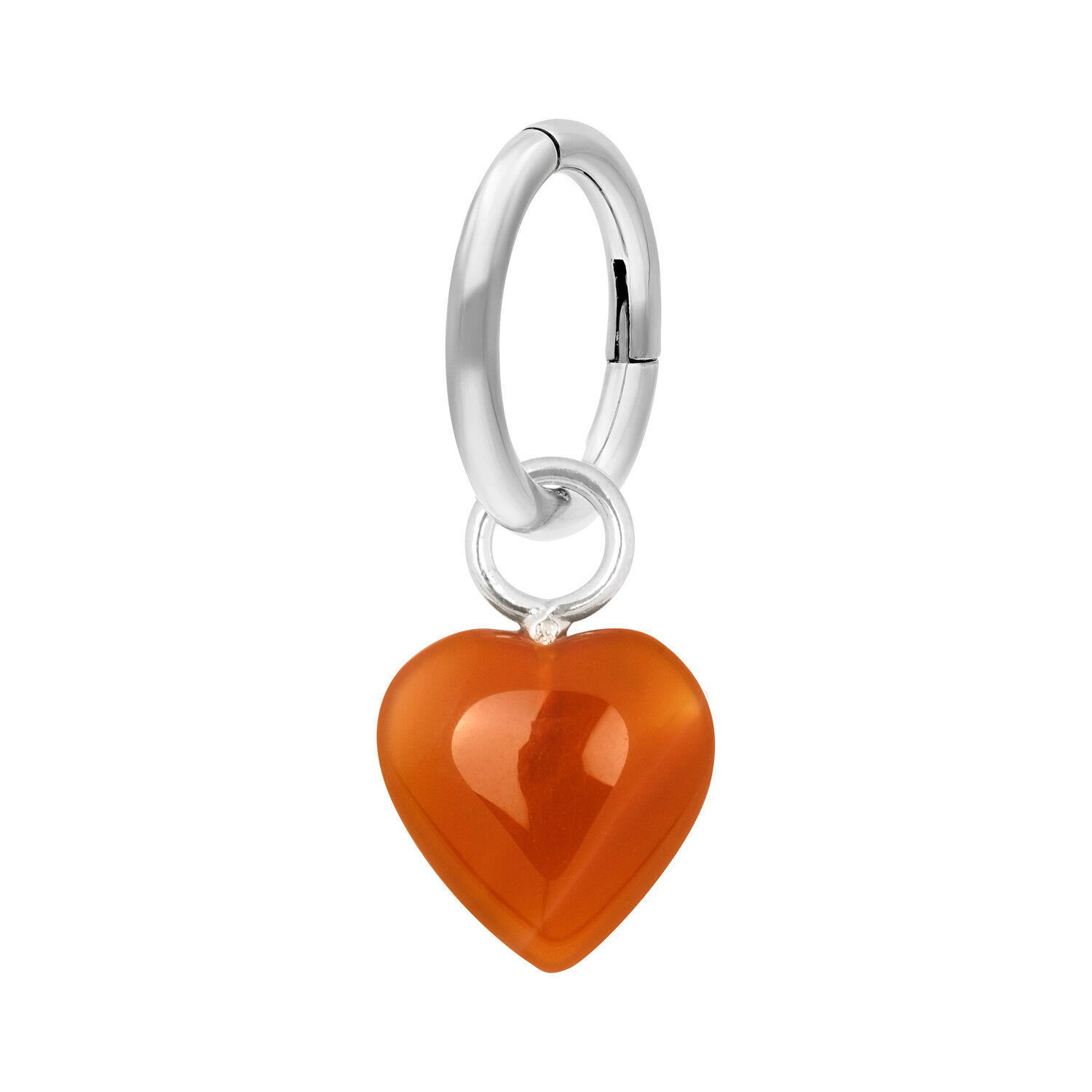 Anneau de nombril Stone Heart marron 7,0 mm Anneau de nombril marron avec pendentif cœur en acier chirurgical