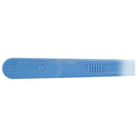 Scalpels jetables stériles Fig. 10, Bleu, VE 10 Scalpel jetable stérile bleu Fig. 10 sur fond blanc