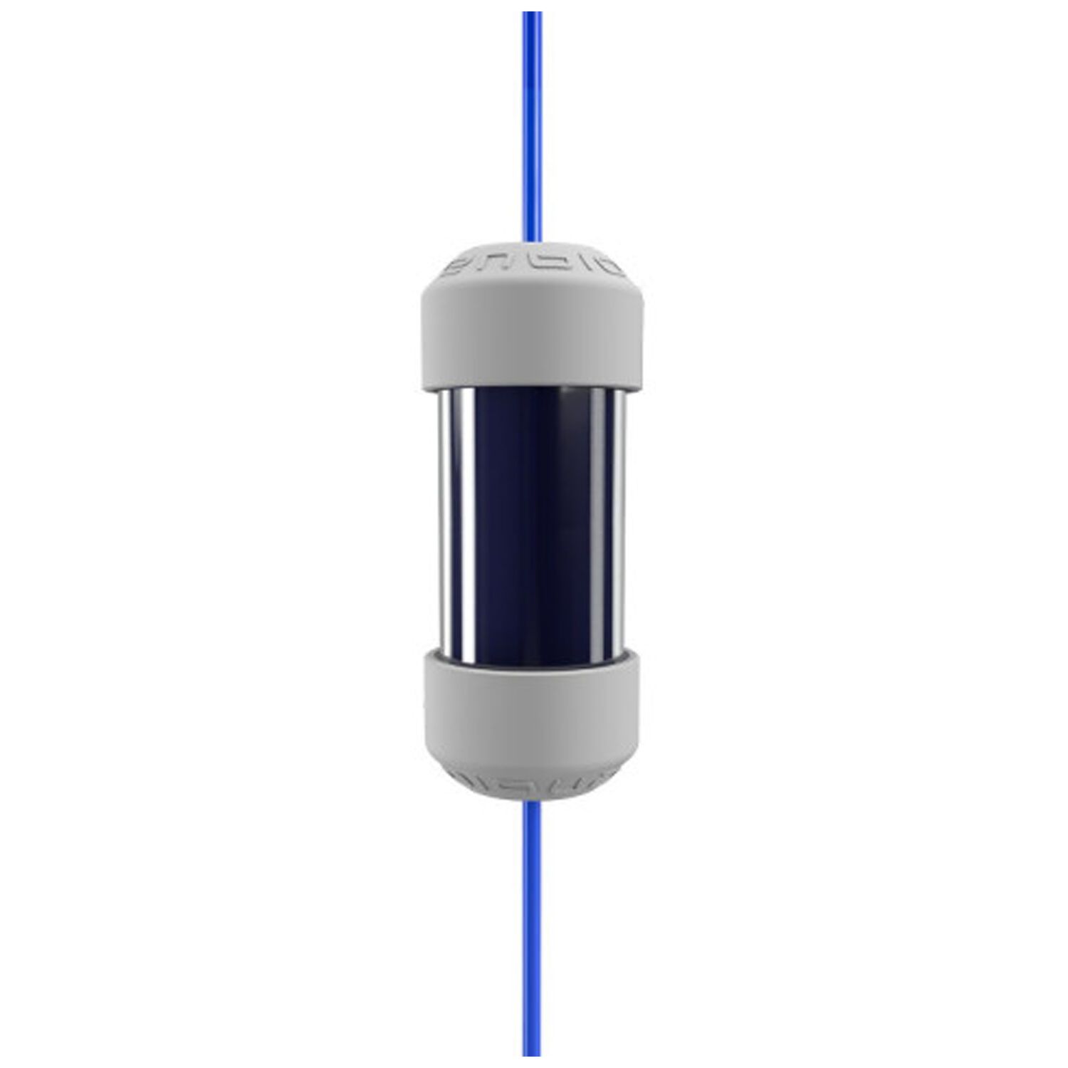 Enbio Magic Filter en blanc et bleu Filtre Enbio Magic cylindrique avec boîtier blanc et centre bleu, sur fond blanc