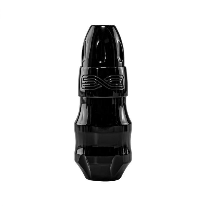 FK Irons EXO 2,5 mm Stealth Machine à tatouer Machine à tatouer noire FK Irons EXO 2,5 mm sur fond blanc