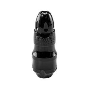 Machine à tatouer noire FK Irons EXO 4.0 mm Stealth sur fond blanc