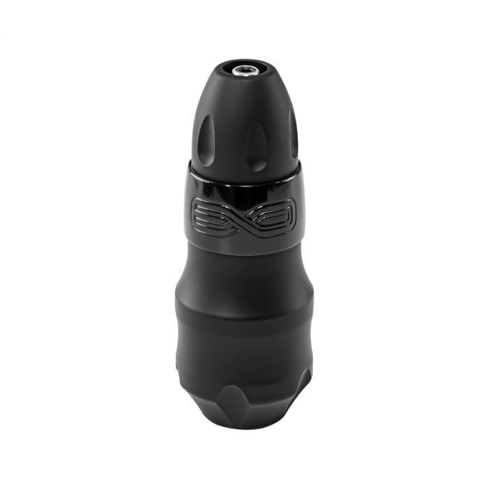 Machine à tatouer noire FK Irons EXO 4.0 mm sur fond blanc