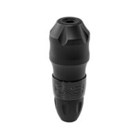 Machine à tatouer noire FK Irons EXO 3,2 mm sur fond blanc