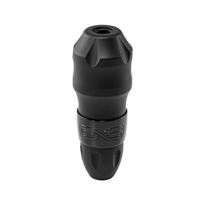 Machine à tatouer noire FK Irons EXO 3,2 mm sur fond blanc
