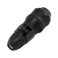 Machine à tatouer noire FK Irons EXO 3,2 mm sur fond blanc