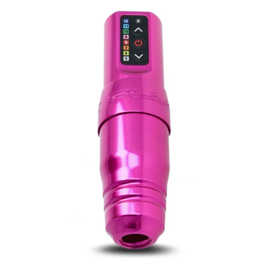 FK Irons Microbeau Flux S en rose Machine à tatouer rose FK Irons Microbeau Flux S sur fond blanc