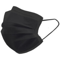 Masque chirurgical noir Unigloves en polaire Masque chirurgical noir Unigloves en polaire sur fond neutre