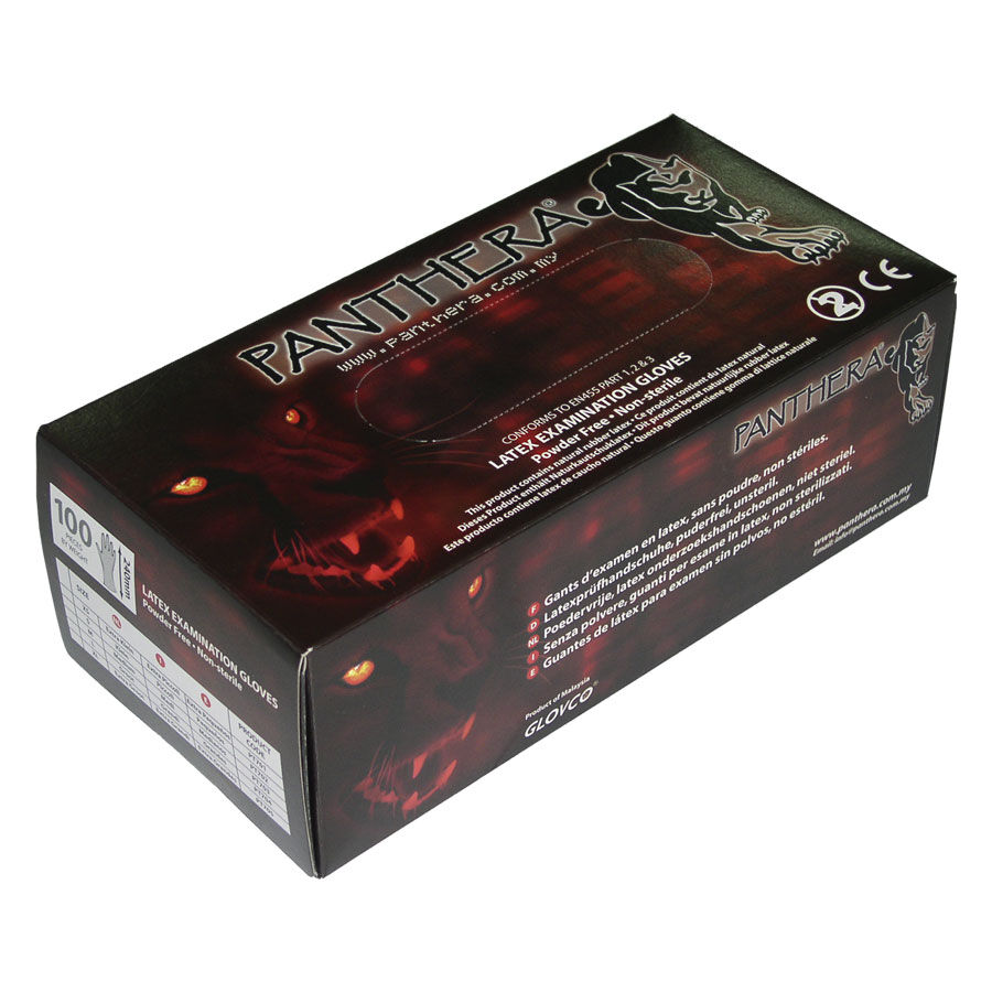 Panthera Gants en Latex Noirs Gants en latex noirs Panthera dans une boîte en carton