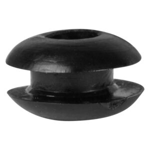 Silicone Rubber Hard noir en forme ronde sur fond blanc