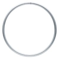 Grands hoops en acier chirurgical argenté Grand hoop argenté en acier chirurgical sur fond blanc