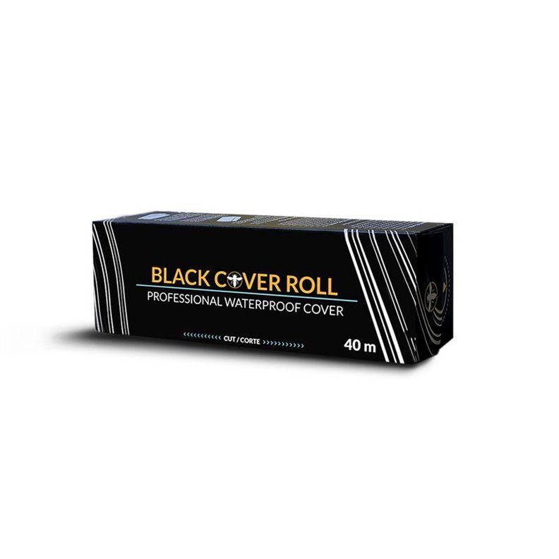 Rouleau de couverture noir imperméable 40m Rouleau de couverture noir imperméable 40m sur fond blanc