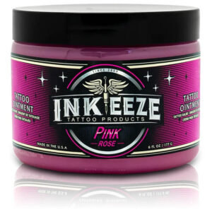 Crème rose pour tatouage de Ink Eeze, 180 ml, sur fond blanc