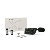 Inkjecta - Flite X1 Stealth Machine à tatouer noire Inkjecta Flite X1 avec accessoires sur fond blanc