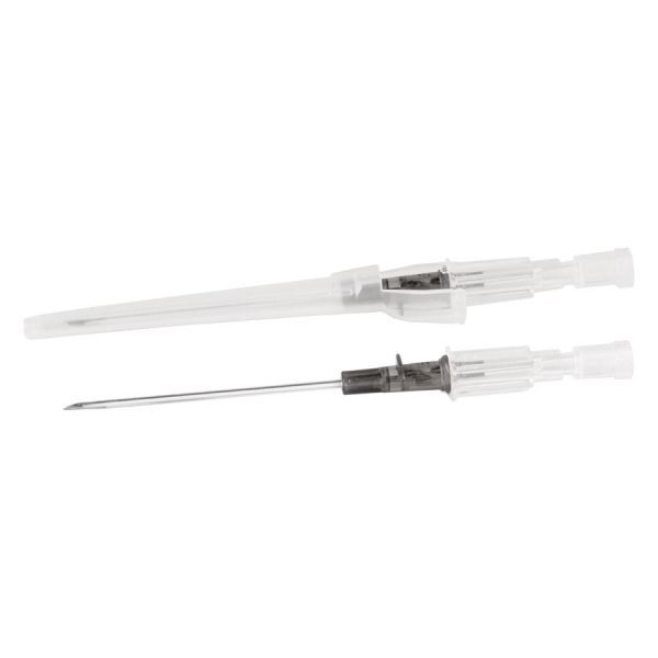 Aiguille de piercing Wildcat en acier chirurgical Deux aiguilles de piercing transparentes en acier chirurgical sur fond blanc