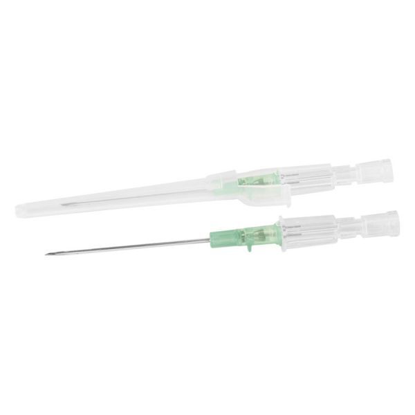 Aiguilles de piercing médicales en acier chirurgical Deux aiguilles de piercing médicales en acier chirurgical 316L sur fond blanc