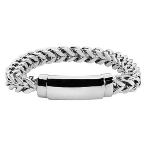 Bracelet Snake en argent gravable en acier chirurgical poli 316L