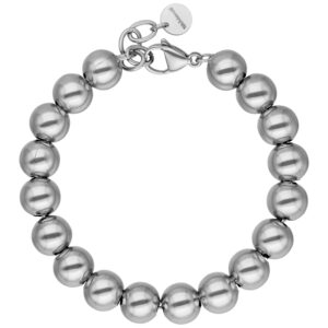 Bracelet Bubble argenté en acier chirurgical 316L sur fond blanc